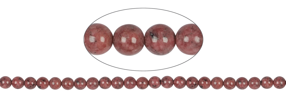 strand balls, Rhodonite A, 08mm