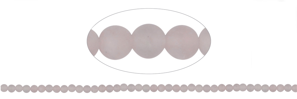Strand of beads, Rose Quartz, matte, 04mm