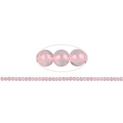 141330100321 Rang de collier boules, Quartz rose A+ (semi-transparent), 04mm | Marco Schreier