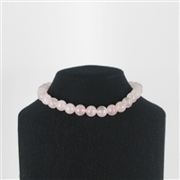 Filo di perle, quarzo rosa, 12 mm