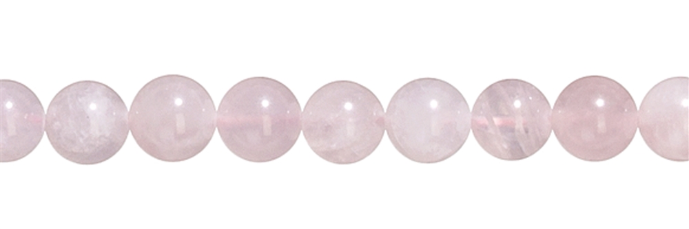 Filo di perle, quarzo rosa, 12 mm