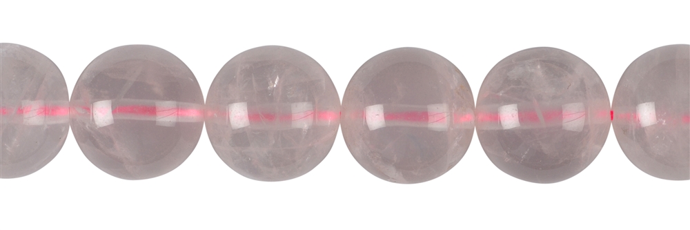 Filo di perle, quarzo rosa (trasparente), 20 mm