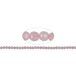 141330101820 Rang de collier boules, Quartz rose, facettes, 08mm | Marco Schreier