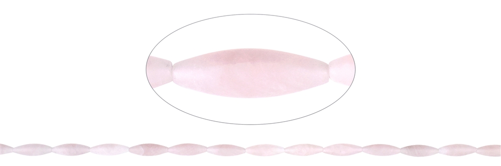 Filo di fuso, quarzo rosa, opaco, 20 x 06 mm