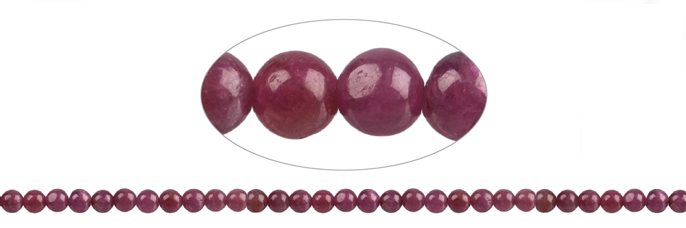 Strand balls, Ruby, 07mm