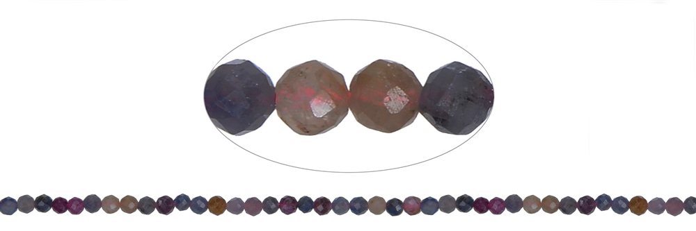 Filo di perle, zaffiro/rubino, 04 mm (39 cm)