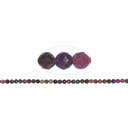 141350105221 Rang de collier boules, Saphir/Rubis, facettes, 06mm, 39cm | Marco Schreier