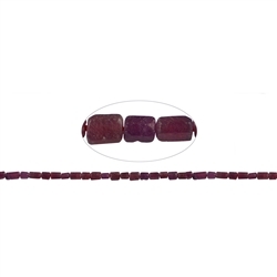 141350620120 Strand cylinder hexagon, Ruby, approx. 04 - 07 x 03 - 04mm (S) | Marco Schreier