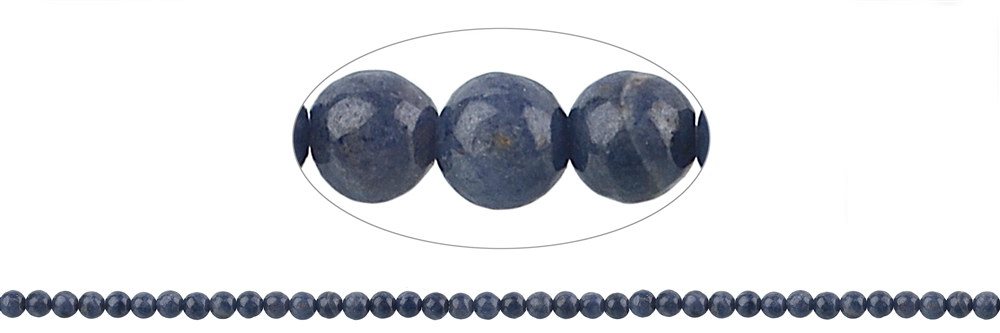 String Beads, Sapphire, 04mm