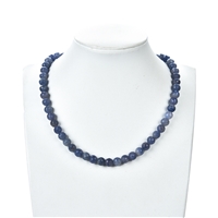 Strand of beads, Sapphire, faceted, 08mm