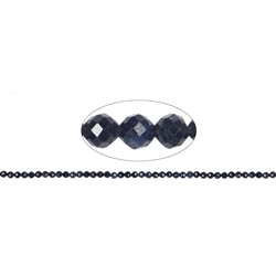 141370104921 Rang de collier boules, Saphir, facettes, 04mm (39cm) | Marco Schreier