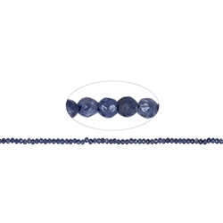 141370110021 Rang de collier boules, Saphir, facettes, 02mm (38cm) | Marco Schreier