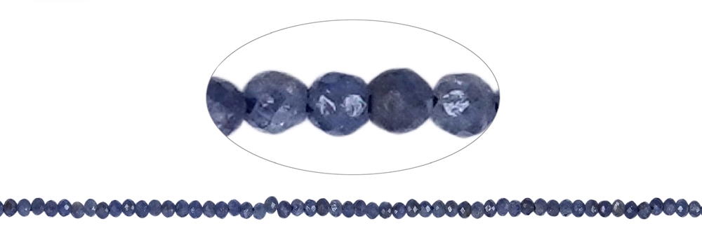 Strand of beads, Sapphire, faceted, 02mm (38cm)