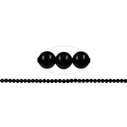 141380100520 Rang de collier boules, Schorl (stab.), 06mm | Marco Schreier