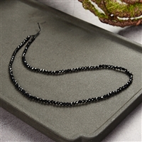 Strand of beads, Tourmaline (black), faceted, 04mm