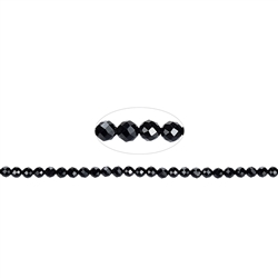 141380110020 Rang de collier, Schorl (stab.), facetté, 02mm (39cm) | Marco Schreier