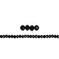 141380300520 Rang de collier Bouton, Schorl (tige), 02 x 04mm, facetté | Marco Schreier