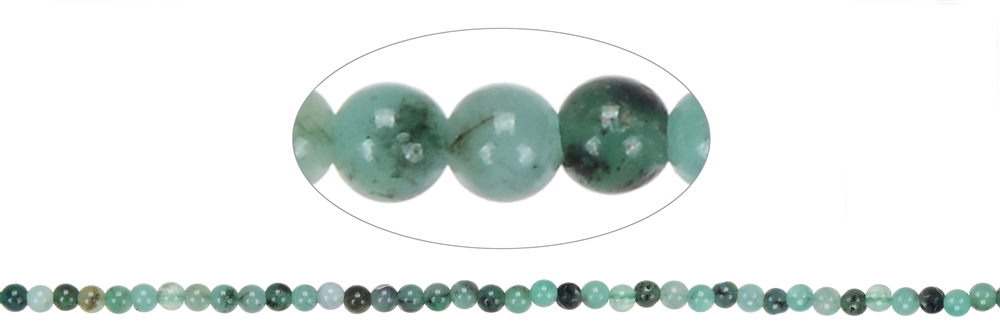 Filo di perline, smeraldo, 03 mm (38 cm)