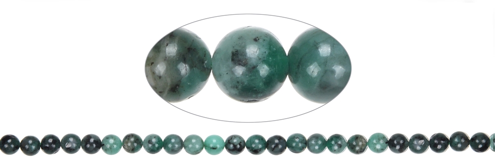Filo di perline, smeraldo, 08 mm