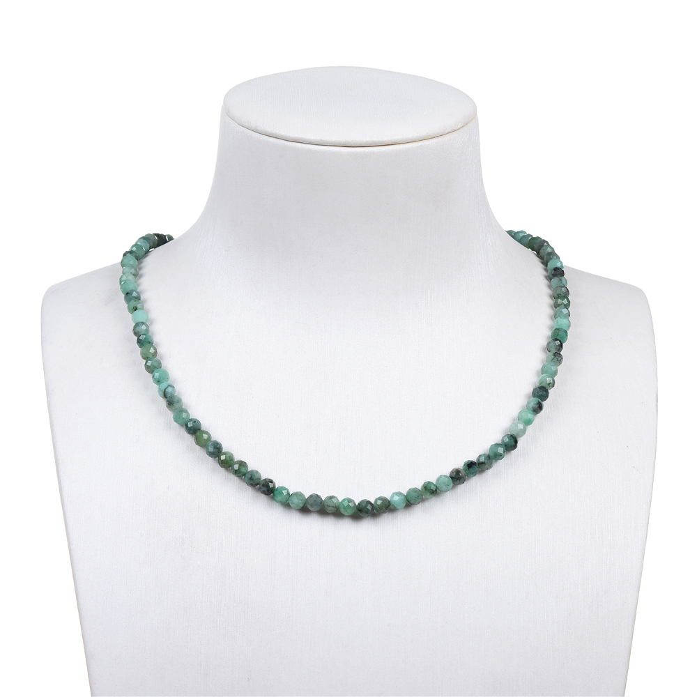 strand of beads, emerald, faceted, 05mm (39cm)