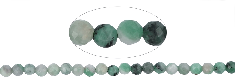 141440109521 strand of beads, emerald, faceted, 05mm (39cm) | gems, healing stones & jewelry