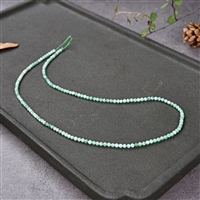 Filo di perline, smeraldo, sfaccettato, 02 mm (38 cm)