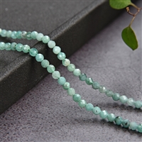 strand of beads, emerald, faceted, 02mm (38cm)