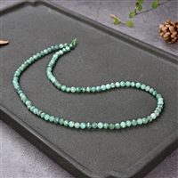 Filo di perline, smeraldo, sfaccettato, 04 mm (39 cm)