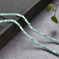 Strand of beads, emerald, faceted, 02,5-03,0mm