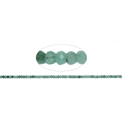 141440318020 Strand Button, Smargad, faceted, 03 x 02mm | wholesaler gems & healing stones