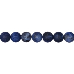 141460100910 Strand of beads, Sodalite, matte, 10mm | Schreier gems, healing stones & jewelry