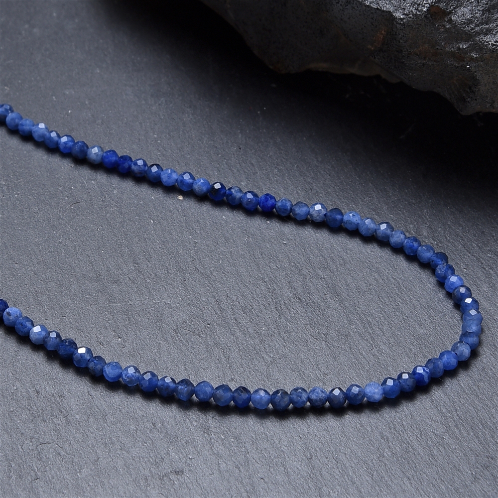 Filo di perline, Sodalite (extra), 03 mm, sfaccettato