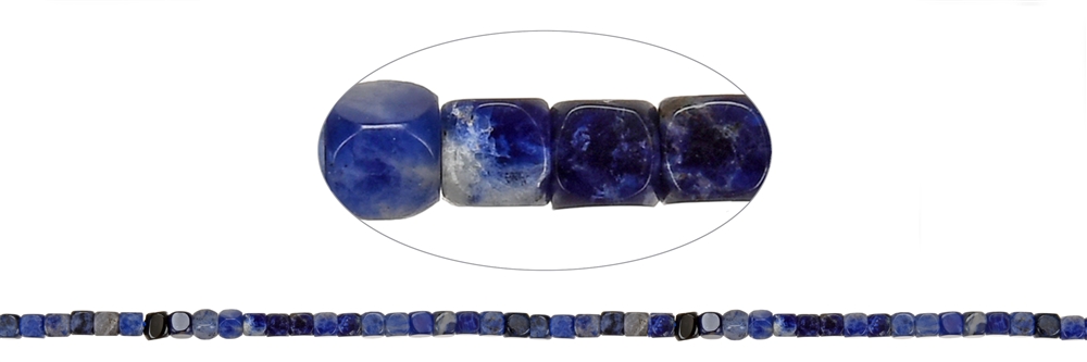 141460200621 Fili di cubi, Sodalite, 04 mm (39 cm) | grossista gemme e pietre curative