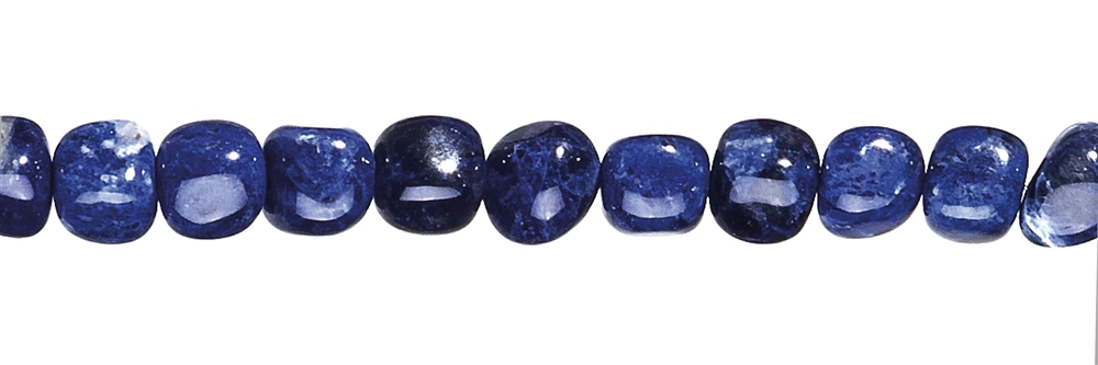 Strand cubes rounded, Sodalite, 10 x 11mm