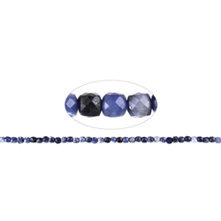 141460208420 strand cube, Sodalite, 04mm, faceted (39cm) | wholesaler gems & healing stones