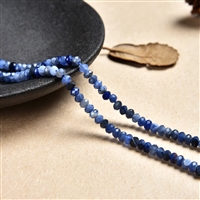 Button strand, Sodalite, faceted, 04mm