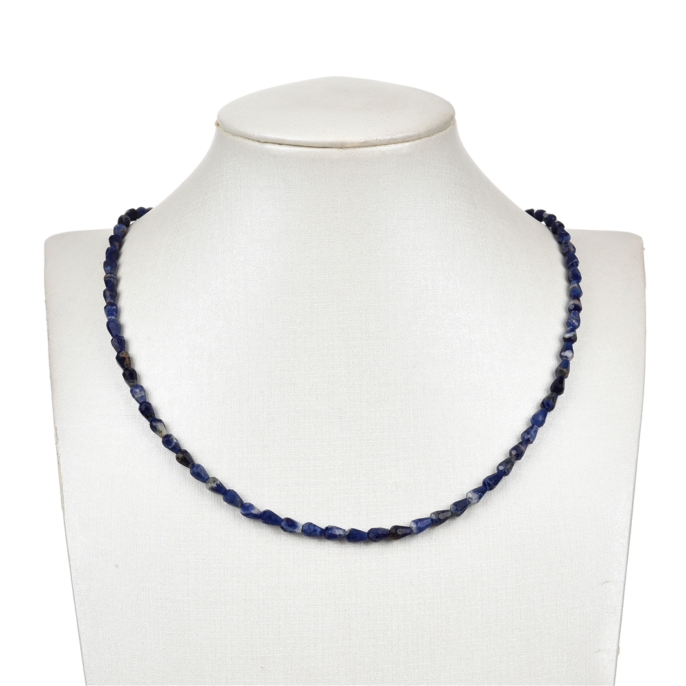 Rang de collier goutte, Sodalite, facetté, 04 x 06mm ; (39cm)