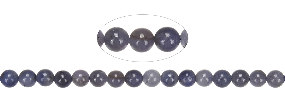 Rang de colliers boules, tanzanite AA, 06 mm (39cm)