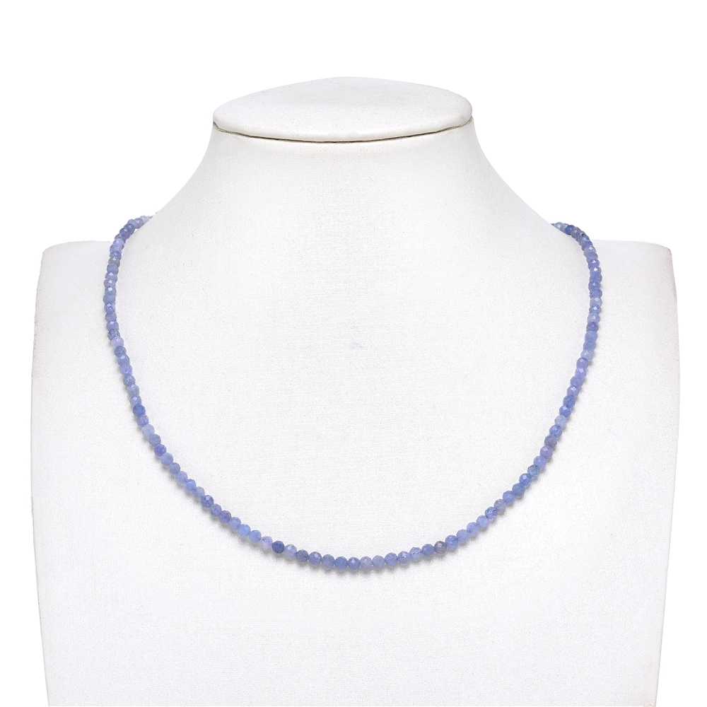 Rang de collier boules, tanzanite AA, 03mm, facettes (39cm)