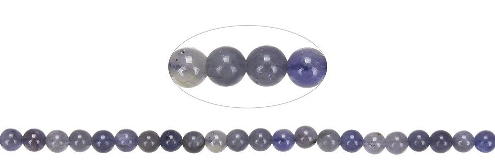 String Beads, Tanzanite, 04,5mm (39cm)