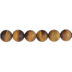 141530101014 Rang de collier boules, Oeil-de-tigre, mat, 12mm | Marco Schreier