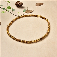 strand button, Tiger's Eye (yellow), faceted, 05 x 08mm (38cm)