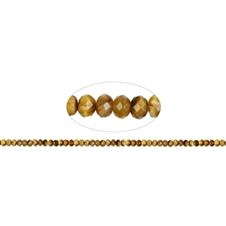 141530300723 Rang de collier, Oeil-de-tigre (jaune), facetté, 05 x 08mm (38cm) | Marco Schreier