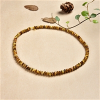 Strand Button, Tiger's Eye (yellow), faceted, 03 x 08mm