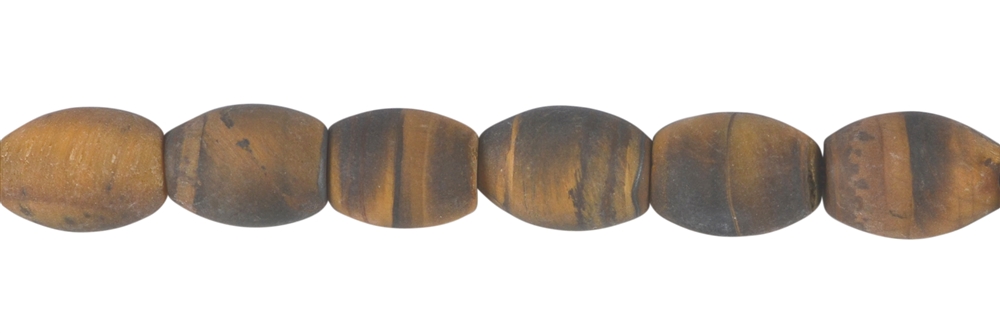 Rang de collier Olive, Oeil-de-tigre, mat, 12 x 08mm
