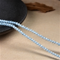 Strand of beads, Topaz (blue), faceted, 02,5mm 