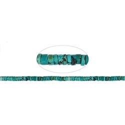 141550409020 Rang de collier "Heishi", Turquoise (stab.), 02-05 x 08mm (39cm) | Marco Schreier