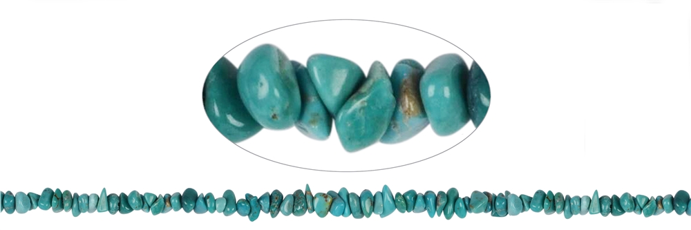 Rang de collier, Turquoise (stab.), 02-03 x 03-05mm
