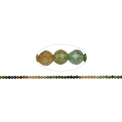 141560104824 Rang de collier boules, Tourmaline (verte-olive), facettes, 03mm (39cm) | Marco Schreier