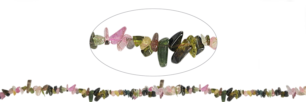 Strand of chips, Tourmaline (multicolored), 05 x 08mm (88cm)